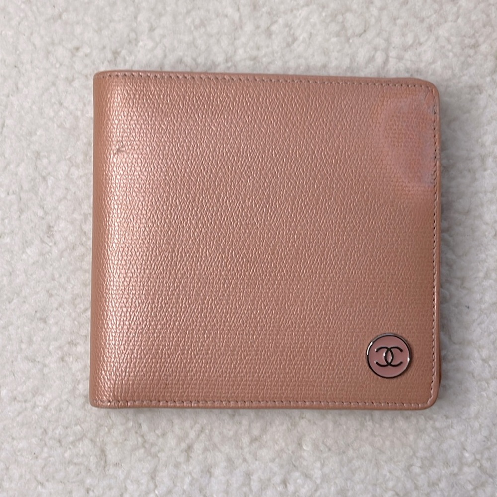 CHANEL Pink Leather Wallet